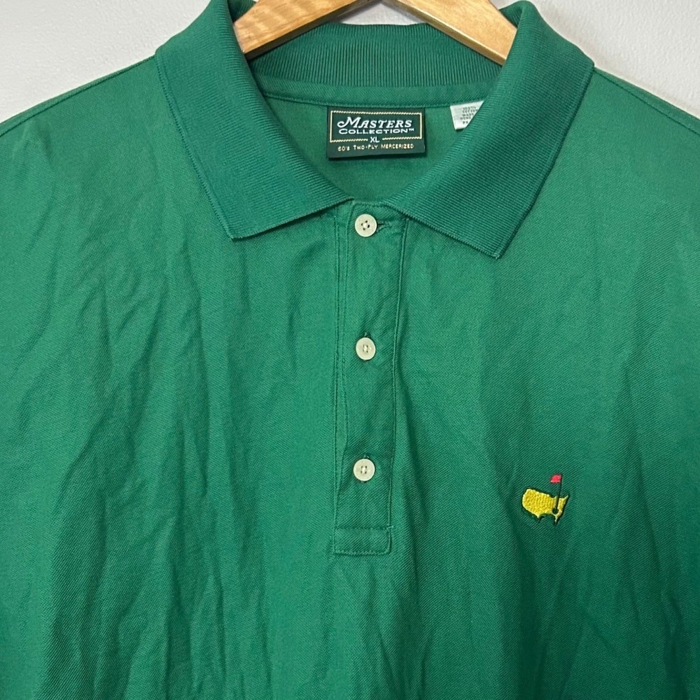 Masters Collection Polo Shirt‎ Mens XL Green Cotton Golf Augusta National Logo